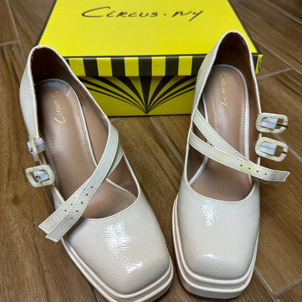 Circus NY Women's Khiara Faux Leather Heeled Mary Janes Size 7 BRAND NEW!!